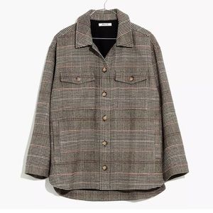 NWT Madewell Bonded Flannel Shirt-Jacket in Cohancy Plaid - Size S